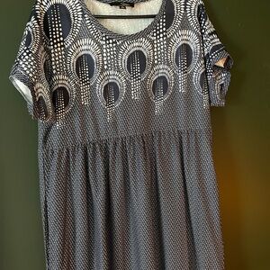 Suzanne Betro Black and White Maxi Dress